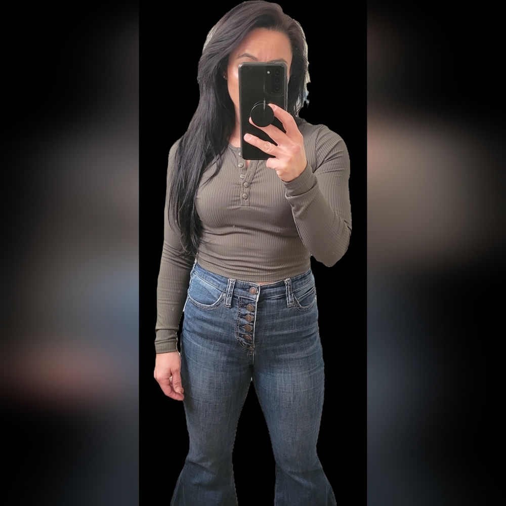 Ribbed Henley Top